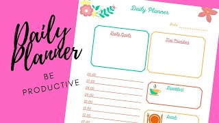 How to make a Daily Schedule for yourself |Creating printable