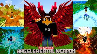 LANÇOU NOVA ADDON RPG Arma Elemental no MINECRAFT PE 1.21.132- ARMAS LENDARIA REALISTA