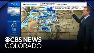 Rain and snow expected across Colorado by the middle of the week