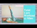 15 Minute Mat Pilates Total Core Workout- get a flatter tummy! No equipment needed