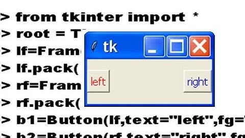 Python tkinter GUI 03 Roots, Frames, buttons