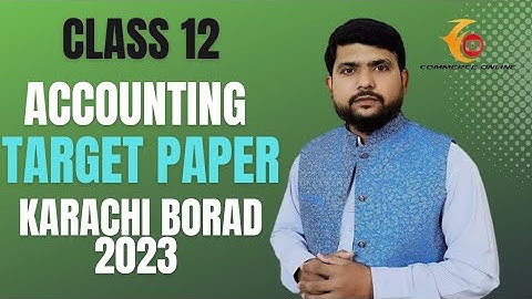 XII Accounting target paper 2023 | Commerce Online