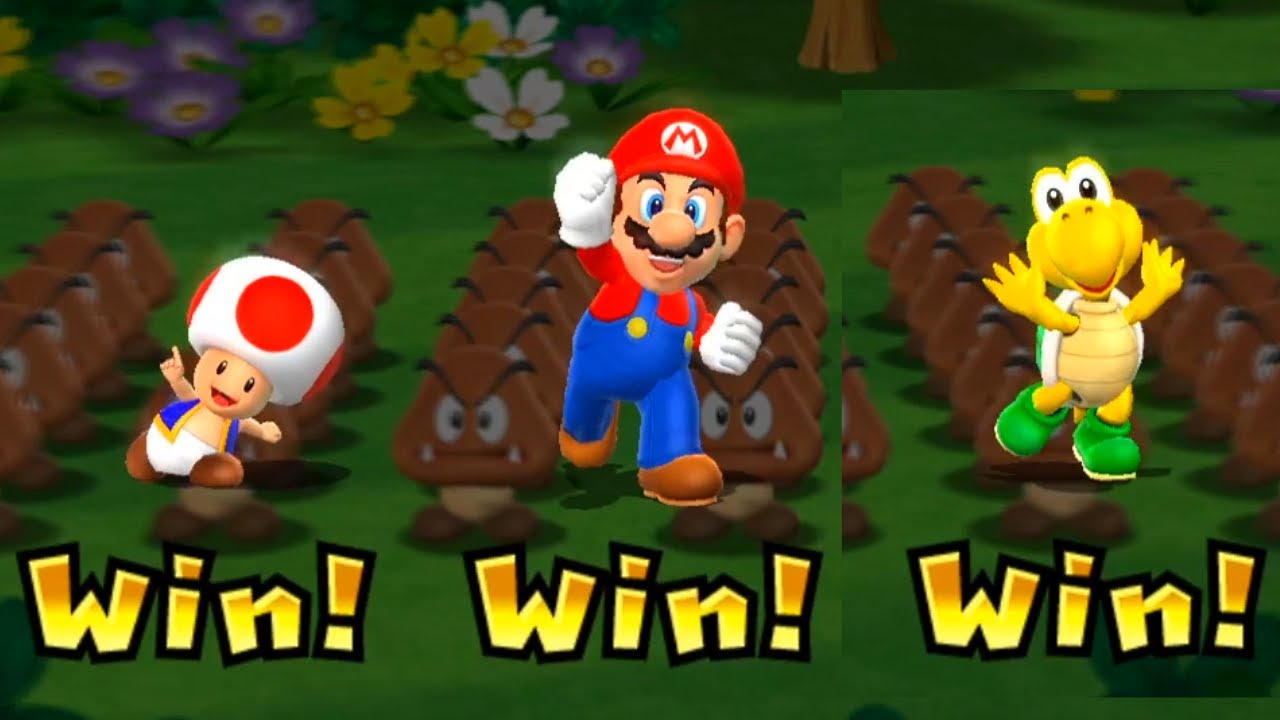 Mario Party 9 MiniGames - Step It Up - Toad vs Mario vs Peach vs Koopa (Master CPU)