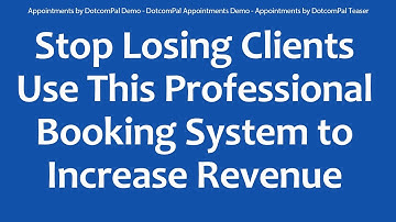 Appointments by DotcomPal Demo - DotcomPal Appointments Demo - Appointments by DotcomPal Teaser