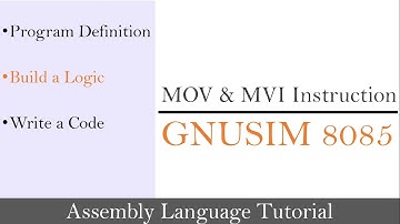 MOV and MVI Instruction in Microprocessor 8085 Programming | Assembly Language Tutorial | GNUSIM8085