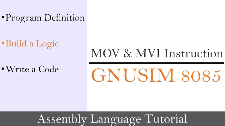 MOV and MVI Instruction in Microprocessor 8085 Programming | Assembly Language Tutorial | GNUSIM8085