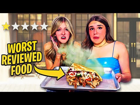 EATING At The WORST REVIEWED RESTAURANTS For 24 Hours!!