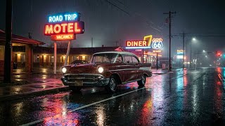 Route 66 Sleep Story: Midnight Rainy Drive Through America | Deep Sleep 🇺🇸🌧️