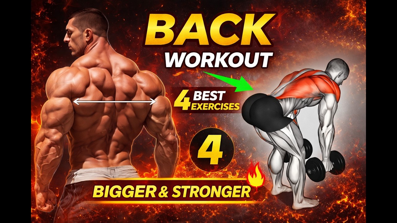 Back Workout 🔥 Get Wider & Stronger Back FAST (4 Best Exercises) - YouTube