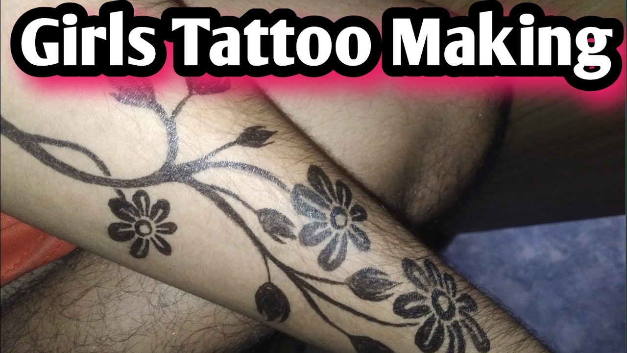 Temporary Tattoo Making At Home 🌼🌿 #tattooideas #tattooartist - YouTube