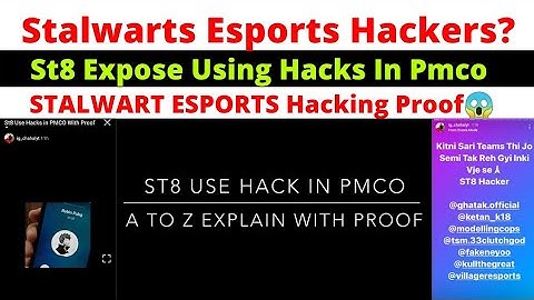 St8 Expose Using Hacks || Stalwart Esports Hackers? || Tsm×St8 ❌ || @CHAHAL GAMING || St8 Hacker