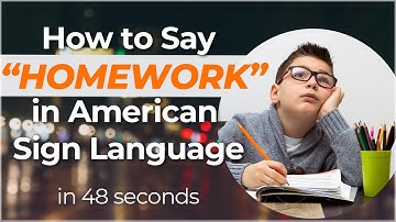 How to sign HOMEWORK in ASL?