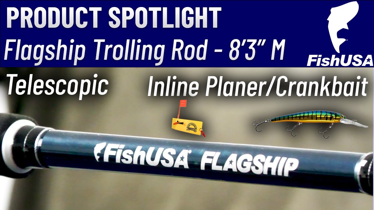 FishUSA Flagship Trolling Rod - 8'3 Medium Telescoping 