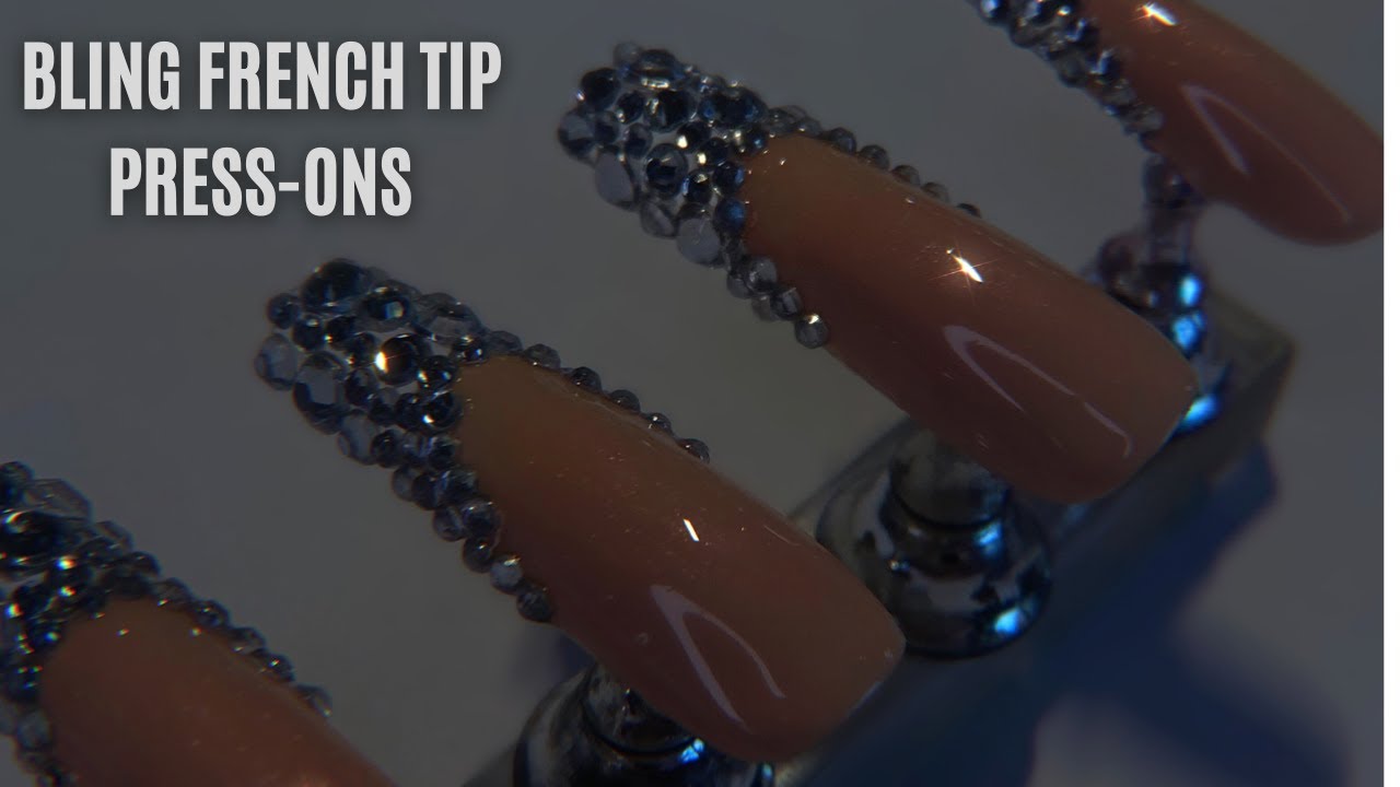 Bling French Tip Nails - Press-On Nails Tutorial