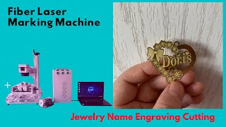 Cómo cortar el nombre de la joyería con la máquina de marcado láser de fibra | Collar de la joyería