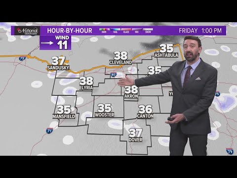 Cleveland weather forecast: Scattered rain-snow mix begins Friday - YouTube