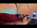 SOLO OVERNIGHT CAMPING IN THE RAIN - RELAXING IN THE TENT WITH THE SATISFYING SOUND OF NATURE - ASMR