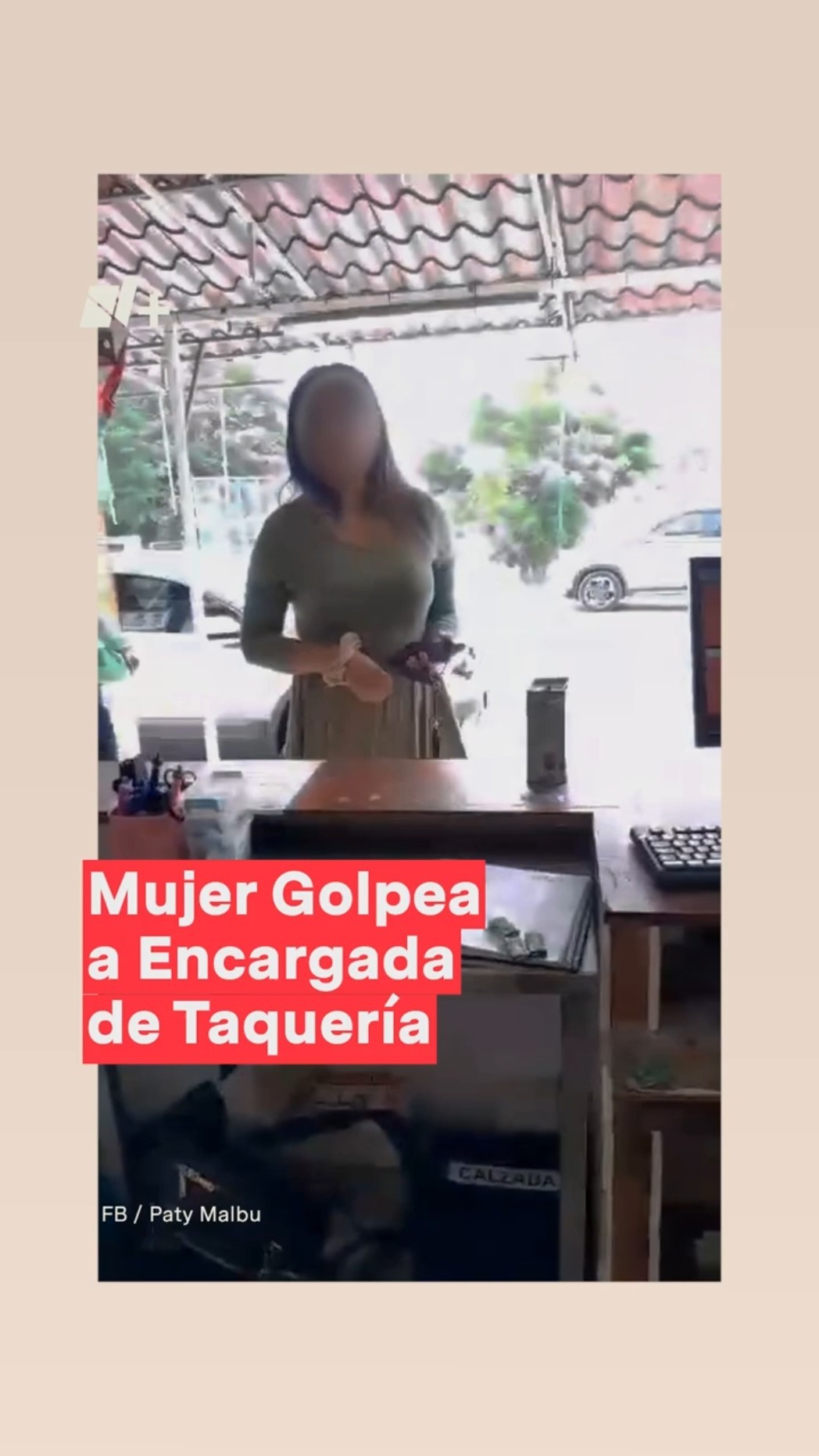 Mujer golpea a encargada de taquería en Tamaulipas - N+ #Shorts