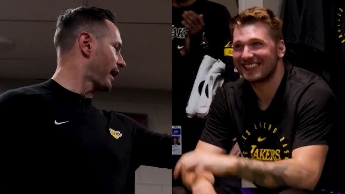 JJ Redick to Luka Doncic after his best Lakers game "It's good to have you  back" 🙌
