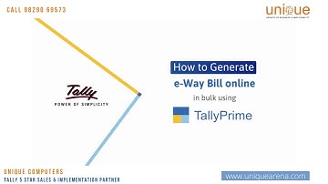 How to Generate E way Bills Online in Bulk Using TallyPrime   Release 2 0