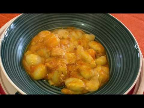 Gnocchi con zucca e speck