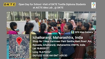 Open Day for School - Visit of DKTE textile Diploma Students to AICTE Idea Lab @ DKTE,Ichalkaranji