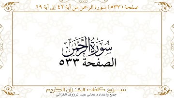 صفحة 533 سورة الرحمن من آية 42 إلى آية 69