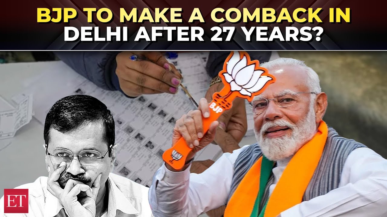 Delhi Exit Polls 2025 | Kejriwal to get pushed out by BJP, predict trends