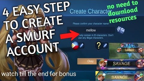 HOW TO CREATE NEW MOBILE LEGENDS SMURF ACCOUNT | 4 EASY STEP TO CREATE A NEW ACCOUNT | MLBB