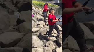 Fishing at Bonneville Dam