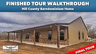 Hill County FINISHED BARNDOMINIUM HOME TOUR WALKTHROUGH | Texas Best Construction