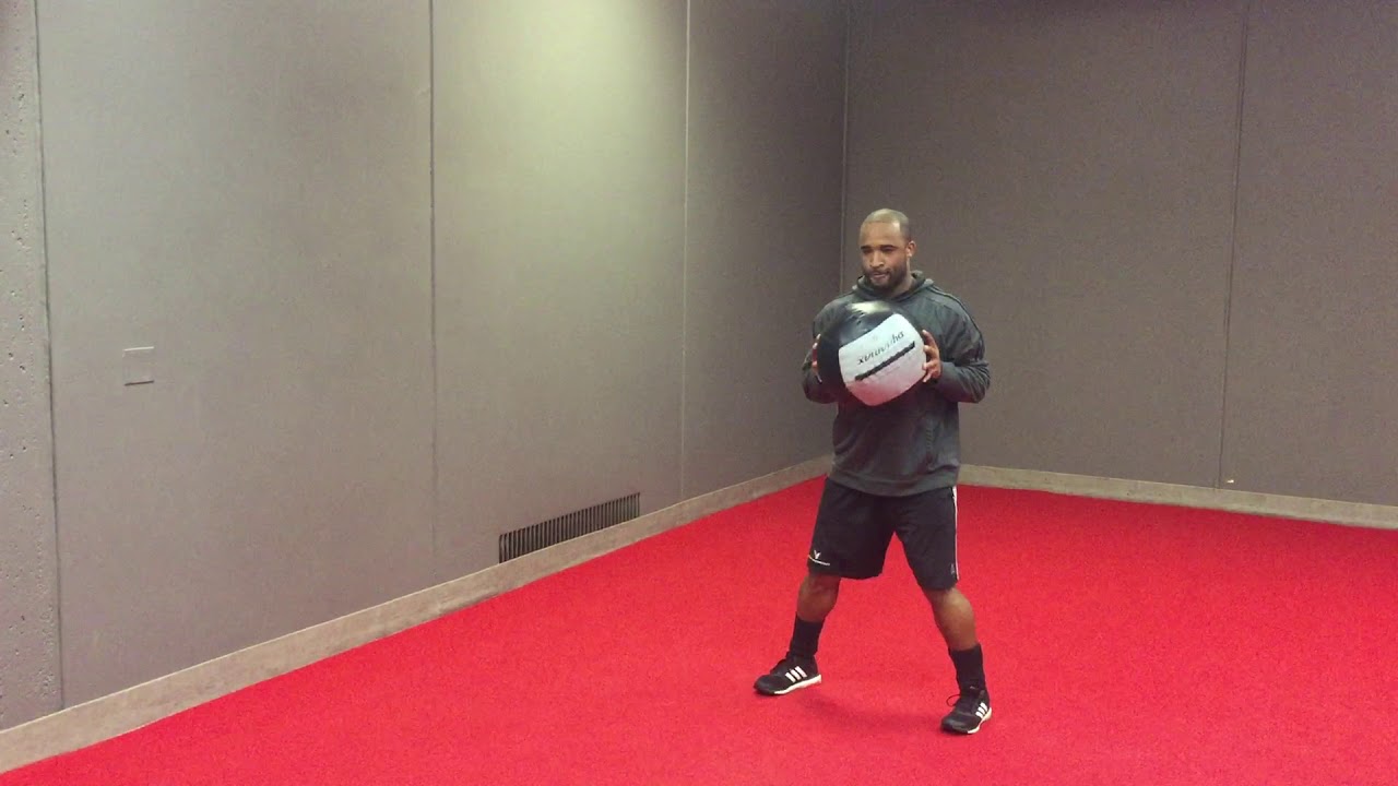 Med Ball Rotational Press - YouTube