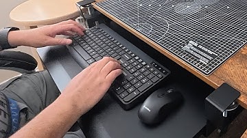 BONTEC Under Desk Sliding Keyboard Tray With C-Clamps, 650x300mm construction and installation