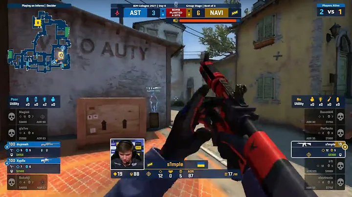 S1MPLE GODLIKE CLUTCH VS ASTRALIS ON INFERNO | IEM COLOGNE 2021