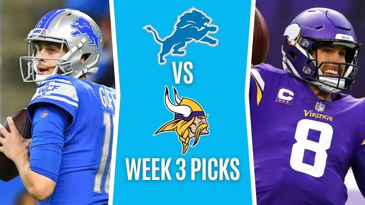 NFL Week 3 Free Picks LIONS vs VIKINGS NFL Odds this Week YouTube