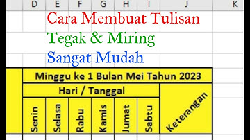 Cara Membuat Tulisan Tegak dan Tulisan Miring di Excel