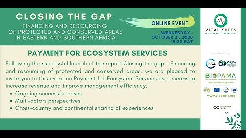 Payement for Ecosystem Services  BIOPAMA