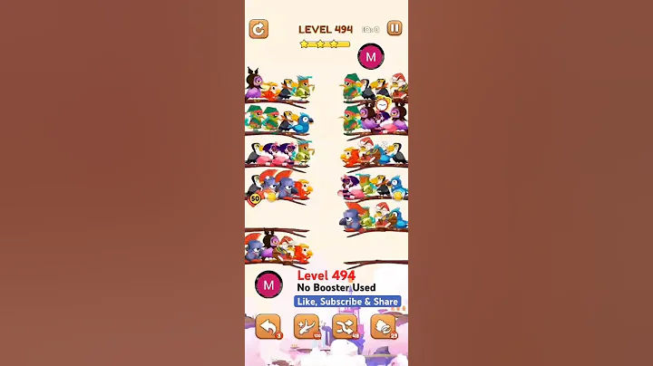 #bird #sort 2 #color #puzzle #level 494 #birdsort #colour #gaming #viral #trending #shorts #solution