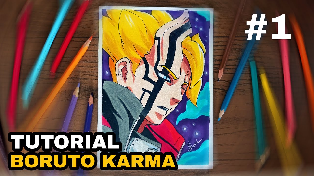 How to draw BORUTO KARMA MODE step by step #1 