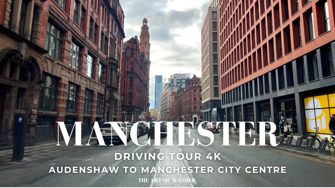Winter Driving Tour Manchester, UK (4K) - Audenshaw to Manchester City Centre (Greater Manchester)