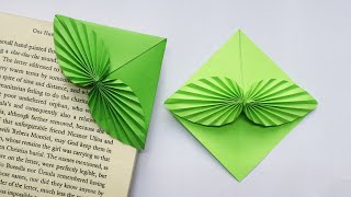 Easy Origami Bookmark Corner | Paper Leaf Bookmark