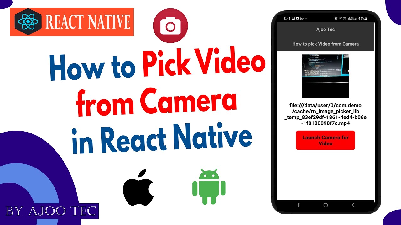 How to Pick Video from Camera in React Native? || in Hindi - YouTube