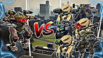 1 VS 6 Heimdall VS Cossacks+Destrier Army Boss Fight |War Robots|