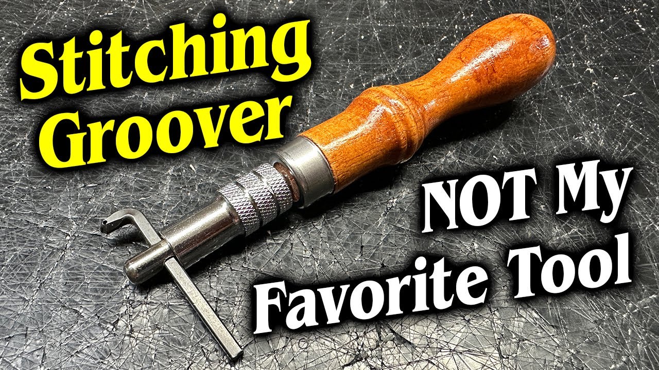 Using A Groover How to Use the Leather Stitching Groover Tool - YouTube