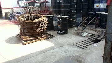 Wire drawing machine working video