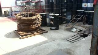 Wire drawing machine working video