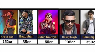 Indian Singers Net Worth Comparision || Arijit Singh, Yo Yo Honey Singh , Badshah, Guru Rhandhawa