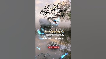 تلاوة خاشعة عطرة مباركة جميلة عذبة للشيخ ماهر المعيقلي ماتيسر من سورة الأعلى