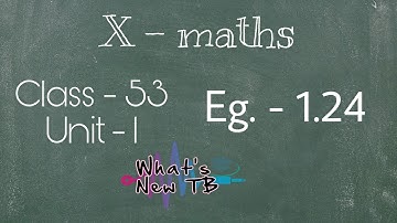 Class - 53 | 10th Maths | UNIT -1 | Relation & Function | Example-1.24 - By Nivetha Bharathi