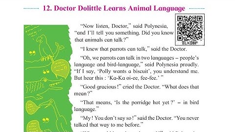 class 3 chapter 12 Doctors Dolittle learns Animals  language